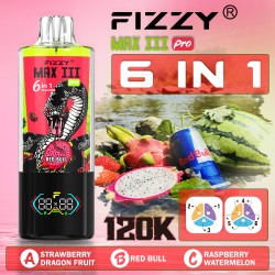 Fizzy Max III Pro 6-in-1 120000 Puffs Disposable Vape