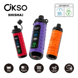 OKSO Shisha Max 40K Puffs – Long-Lasting Disposable Vape with LED Display & Airflow Adjustable